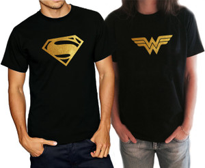 Frenemy Self Design Men & Women Round Neck Black T-Shirt