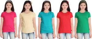 Sini Mini Girls Solid T Shirt