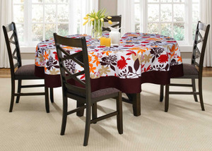 Lushomes Printed 6 Seater Table Cover