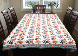 Coco Bee Floral 6 Seater Table Cover