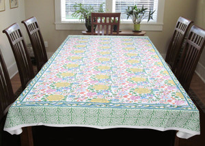 Coco Bee Floral 6 Seater Table Cover