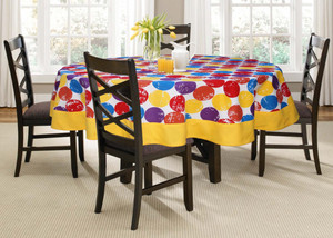 Lushomes Printed 6 Seater Table Cover
