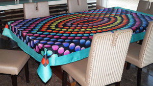 Lushomes Polka 6 Seater Table Cover