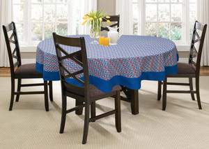 Lushomes Printed 6 Seater Table Cover