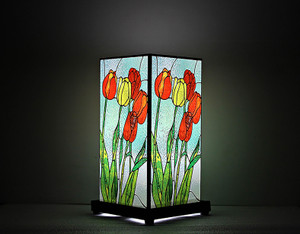 9 Gifts Glass Painting Print Table Lamp