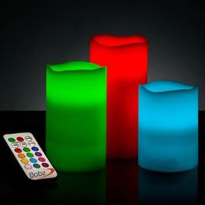 Flintstop 3 PC LED Candle Stand With Remote Table Lamp