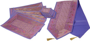 Valintino Textile Purple 157.4 cm Table Runner