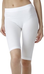 Fashion Line Solid Women's White Cycling Shorts