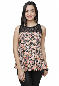 Eavan Casual Sleeveless Floral Print Women Multicolor Top