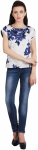 G & M Collections Casual Short Sleeve Printed Women's Multicolor Top