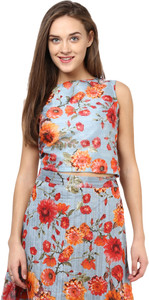 Miss Chase Casual Sleeveless Printed Women's Multicolor Top