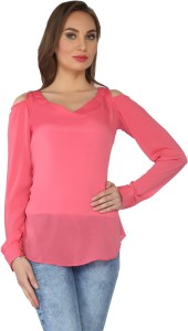 From the Ramp Casual Full Sleeve Solid Women's Pink Top