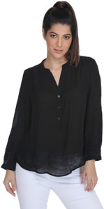 Fast n Fashion Casual Full Sleeve Solid Women's Black Top