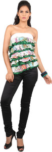 Blacksoul Casual Sleeveless Printed Women's Multicolor Top