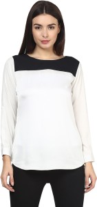 Martini Casual Full Sleeve Solid Women's White Top