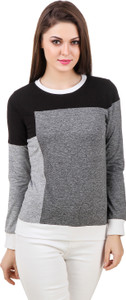 Texco Casual Full Sleeve Solid Women's Grey, Black, White Top