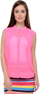 I Know Casual Sleeveless Solid Women's Pink Top