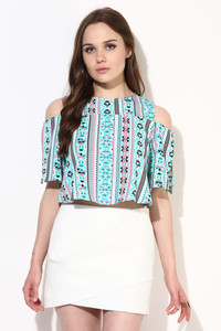 Veni Vidi Vici Casual Short Sleeve Printed Women's Multicolor Top