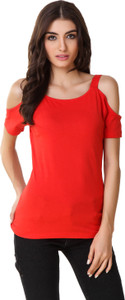 Texco Party Short Sleeve Chevron Women's Red Top