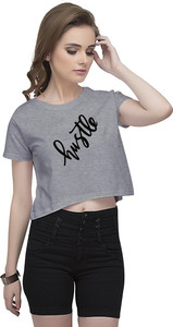 Uptown 18 Casual Sleeveless Printed Women's Grey Top