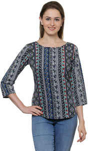 Stop Look Casual 3/4th Sleeve Printed Women Multicolor Top