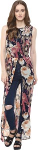 Harpa Casual Sleeveless Floral Print Women's Multicolor Top