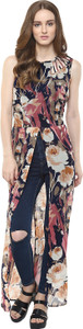 Harpa Casual Sleeveless Floral Print Women's Multicolor Top