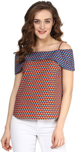 Sassafras Casual Sleeveless Printed Women's Multicolor Top
