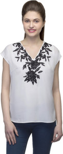 One Femme Party Sleeveless Solid Women's White Top