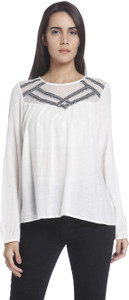 Vero Moda Casual Full Sleeve Solid Women's White Top