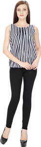 Rashi Creation Party Sleeveless Striped Women's Multicolor Top