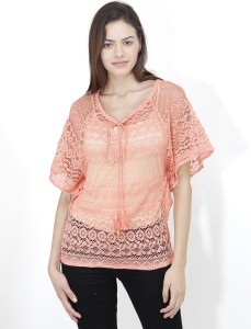 Mayra Casual Short Sleeve Solid Women's Pink Top