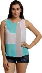 Moda Elementi Casual Sleeveless Geometric Print Women's Multicolor Top