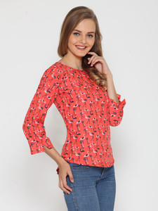 Stop Look Casual 3/4th Sleeve Printed Women Multicolor Top