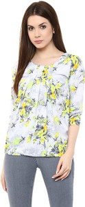Mayra Party 3/4th Sleeve Printed Women's Multicolor Top