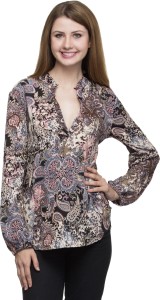 One Femme Party Full Sleeve Paisley Women's Multicolor Top