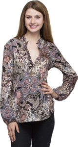 One Femme Party Full Sleeve Paisley Women's Multicolor Top