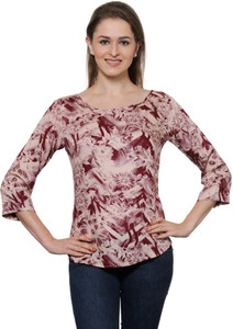 Stop Look Casual 3/4th Sleeve Printed Women Multicolor Top