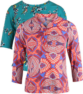 Vvoguish Casual 3/4th Sleeve Floral Print Women's Multicolor Top