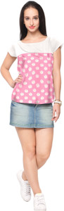 Ahalyaa Party Cap Sleeve Printed Women's Multicolor Top