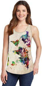 Snoogg Casual Sleeveless Graphic Print Women's Multicolor Top