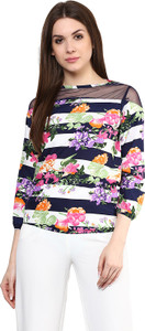 Mayra Casual 3/4th Sleeve Printed Women's Multicolor Top