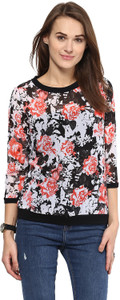 Harpa Casual 3/4th Sleeve Printed Women's White Top