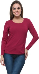 Frenchtrendz Casual Full Sleeve Solid Women's Purple Top