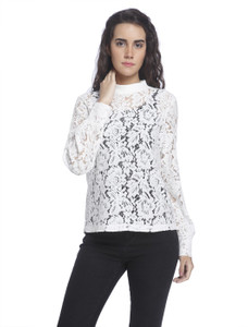 Vero Moda Casual Full Sleeve Solid Women's White Top