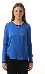 Vero Moda Casual Full Sleeve Solid Women's Blue Top