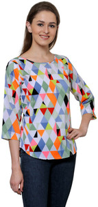 Stop Look Casual 3/4th Sleeve Printed Women Multicolor Top