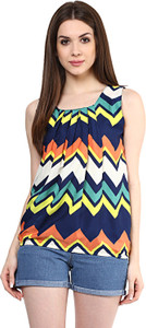 Mayra Casual Sleeveless Geometric Print Women's Multicolor Top