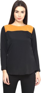 Martini Casual Full Sleeve Solid Women's Yellow Top