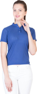 Khhalisi Party Short Sleeve Printed Women's Blue Top